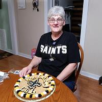 Saints Cookie Cake