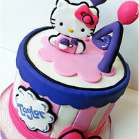 Pink & Purple Hello Kitty cake