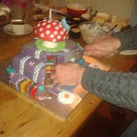 Hippy Magic Mushroom Rainbow cake