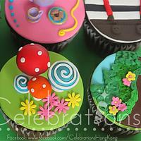 Alice in Wonderland/Mad hatter cupcakes