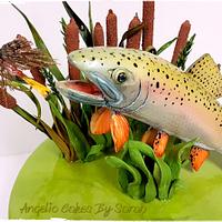 Rainbow Trout Fishing Cake