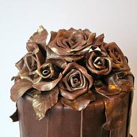 Gilded Roses Cake