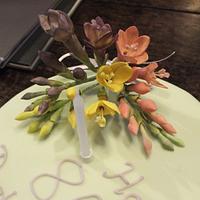 Freesia spray cake