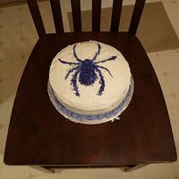 Halloween spider cake