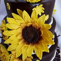 wedding chocolate with sunflowers