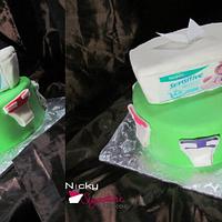 Diaper and Wipes Cake
