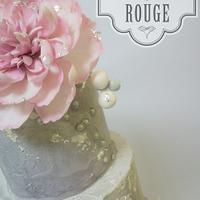 Gray rustic buttercream wedding cake