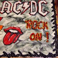 Rock-n-roll cake! Kiss, AC/DC, Aerosmith