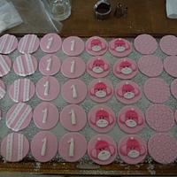 Pink Sock Monkey Cupcake Toppers