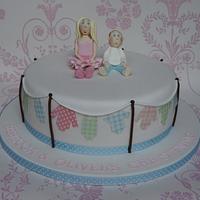 Christening Cake for Rebecca & Oliver