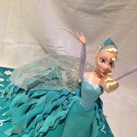 Elsa Doll Cake 
