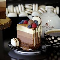Triple chocolate mousse cake!.....