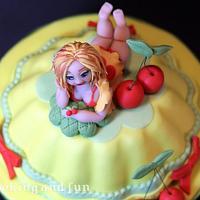 Sweet Cherry Girl Cake