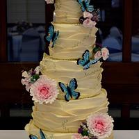 Thistle wedding cake 