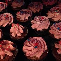 Pink Velvet Raspberry Love Cakes