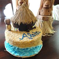 Tiki Hut Cake