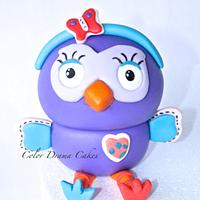 Giggle and hoot cake- purple ombre cake 