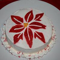Pointsettia Holiday cake