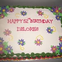Daisy Birthday Sheet Cake