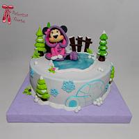 Minnie Mouse Winter Cake