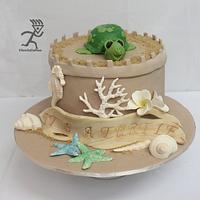 It's a Turtle Sand Castle Baby Shower Cake all edible 