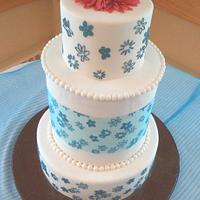 Daisy Inspired Wedding Cake