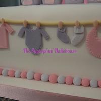 Baby Girl Christening Cake & Cupcakes