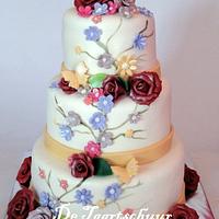 wedding cake blossem, rose