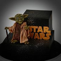 Master Yoda and Star Wars cake