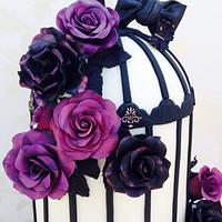 Black and purple roses w
