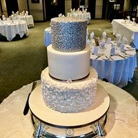 Sequins and Ruffles Wedding Cake