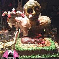 Zombie Halloween Cake