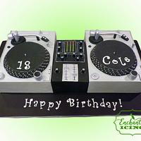 Retro DJ birthday cake