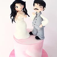 Marbly Wedding Cake