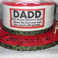 D.A.D.D men's baby shower cake (dad's against daudghters dating)