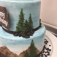 Outdoorsy Birthday Cake
