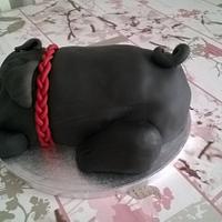 Black Pug Cake for Ben