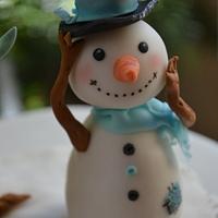 Snowman cake