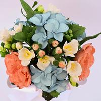 Bridal bouquet of sugar flowers