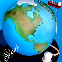 Nautical  Globe Cake