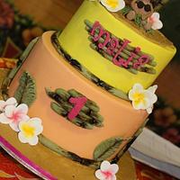 Aloha First Birthday cake