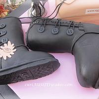 Ugg Boots and box cake