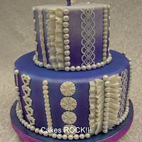 Ombre Purple Sweet Sixteen Cake