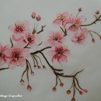 Hand Painted Cherry Blossom cake <3