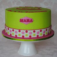 Green Communion Cake for Mara
