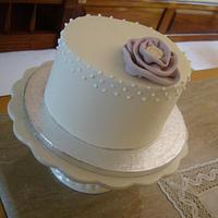 Ruffle Rose Cake with Royal Icing detail
