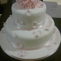 Two Tiered Christening cake