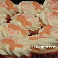 Breast Cancer Ribbon Cupcakes