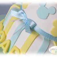Baby Mickey 1st birthday cake