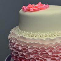 Pretty in Pink Ruffle Cake